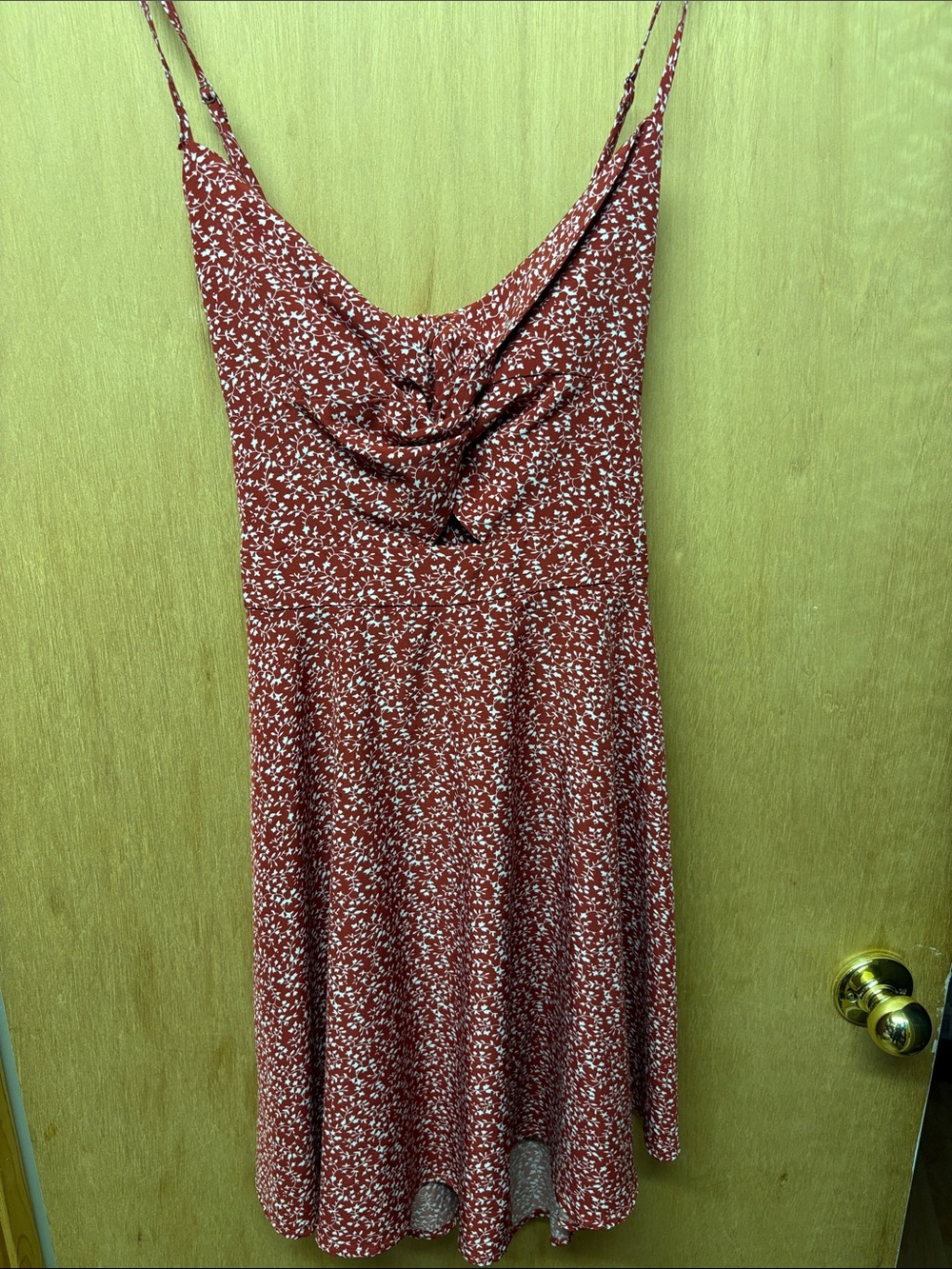 Rust Floral Cowl Neck Slip Dress